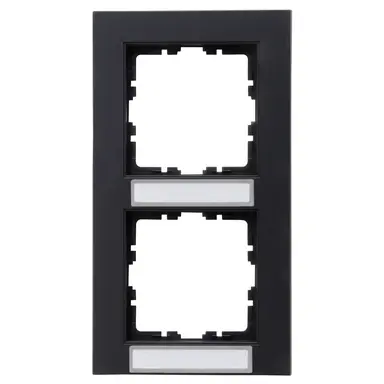 Kopp 402615028 afdekraam 2-voudig met tekstvenster verticaal HK07 antraciet