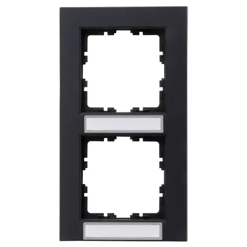 Kopp 402615028 afdekraam 2-voudig met tekstvenster verticaal HK07 antraciet