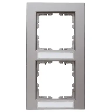 Kopp 402647021 afdekraam 2-voudig met tekstvenster verticaal HK07 staal grijs