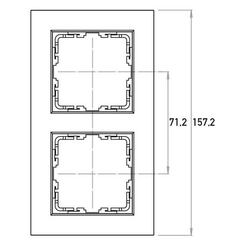 Kopp 402647007 afdekraam 2-voudig HK07 staal grijs