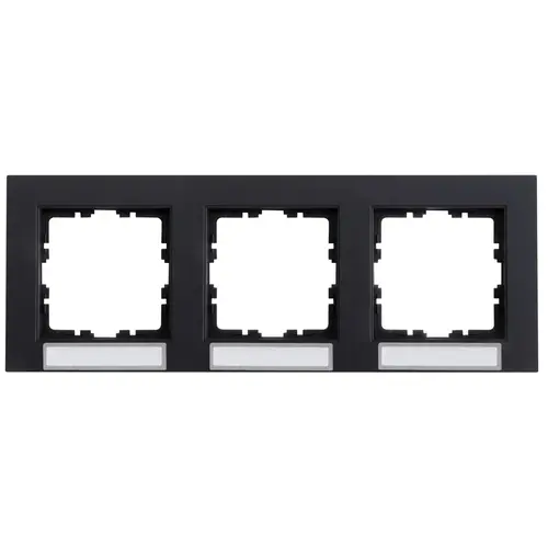 Kopp 402715306 afdekraam 3-voudig met tekstvenster horizontaal HK07 antraciet