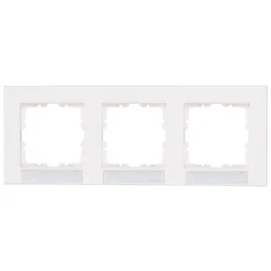 Kopp 402729307 afdekraam 3-voudig met tekstvenster horizontaal HK07 helder wit glans