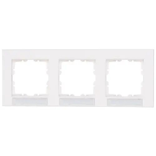 Kopp 402729307 afdekraam 3-voudig met tekstvenster horizontaal HK07 helder wit glans