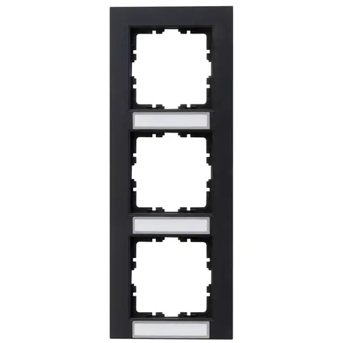 Kopp 402715038 afdekraam 3-voudig met tekstvenster verticaal HK07 antraciet