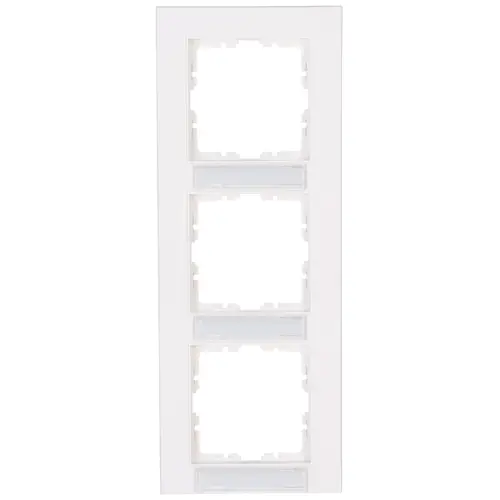 Kopp 402729039 afdekraam 3-voudig met tekstvenster verticaal HK07 helder wit glans