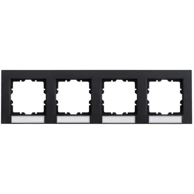 Kopp 402815402 afdekraam 4-voudig met tekstvenster horizontaal HK07 antraciet