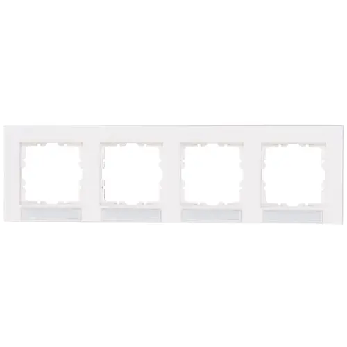 Kopp 402829403 afdekraam 4-voudig met tekstvenster horizontaal HK07 helder wit glans