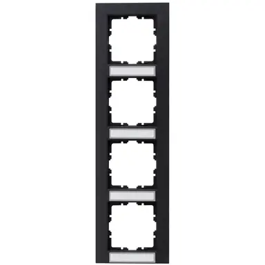 Kopp 402815048 afdekraam 4-voudig met tekstvenster verticaal HK07 antraciet