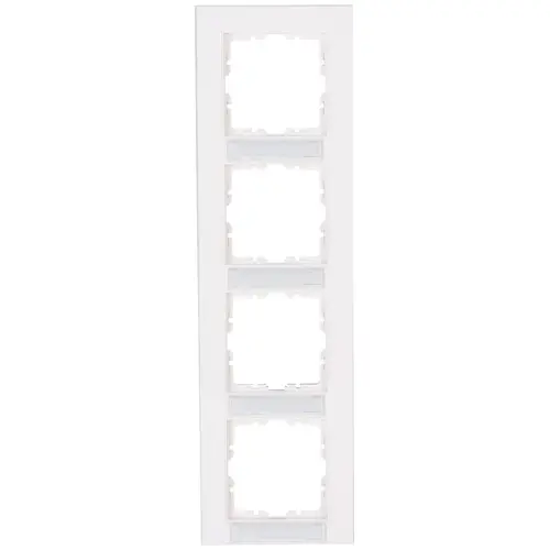 Kopp 402829049 afdekraam 4-voudig met tekstvenster verticaal HK07 helder wit glans