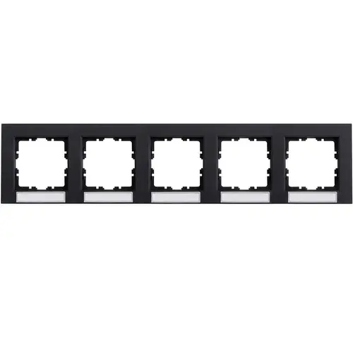Kopp 402915508 afdekraam 5-voudig met tekstvenster horizontaal HK07 antraciet