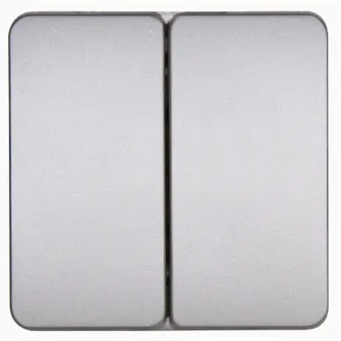 Kopp 331420007 schakelwip 2-voudig HK02 Milano staal grijs