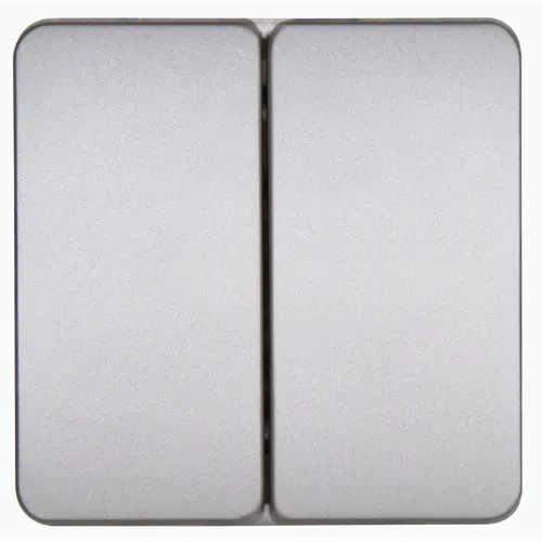 Kopp 331420007 schakelwip 2-voudig HK02 Milano staal grijs