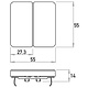 Kopp 331420007 schakelwip 2-voudig HK02 Milano staal grijs