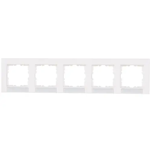 Kopp 402929509 afdekraam 5-voudig met tekstvenster horizontaal HK07 helder wit glans