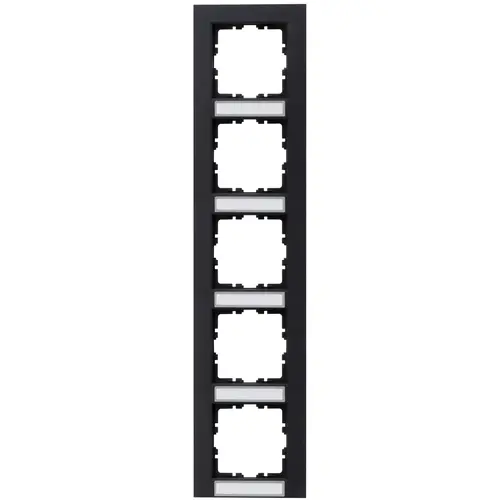 Kopp 402915058 afdekraam 5-voudig met tekstvenster verticaal HK07 antraciet
