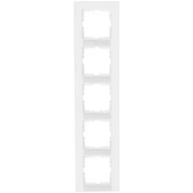 Kopp 402929059 afdekraam 5-voudig met tekstvenster verticaal HK07 helder wit glans