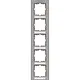 Kopp 402947051 afdekraam 5-voudig met tekstvenster verticaal HK07 staal grijs