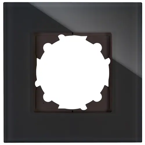 Kopp 405305001 afdekraam 1-voudig HK07 glas zwart