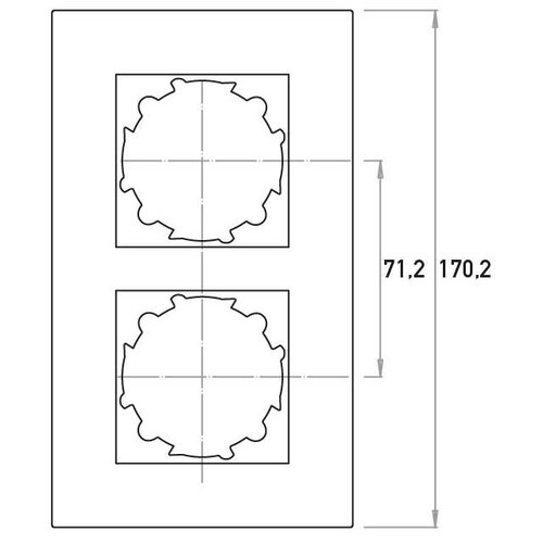 Kopp 405402001 afdekraam 2-voudig HK07 glas wit