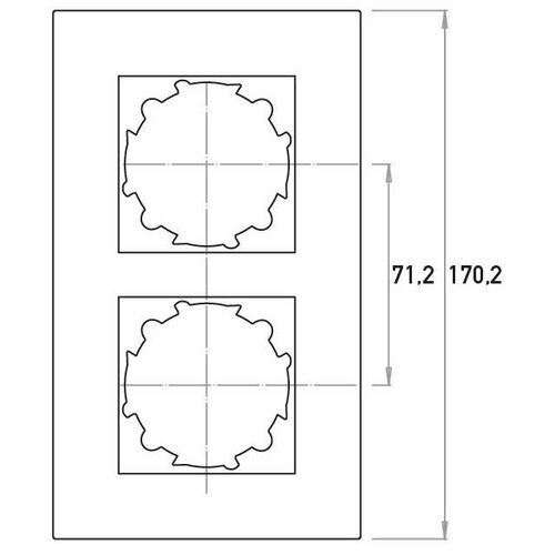 Kopp 405408007 afdekraam 2-voudig HK07 glas mint