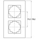 Kopp 405405004 afdekraam 2-voudig HK07 glas zwart