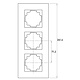 Kopp 405508000 afdekraam 3-voudig HK07 glas mint