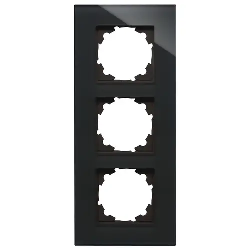Kopp 405505007 afdekraam 3-voudig HK07 glas zwart