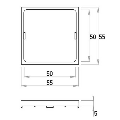 Kopp 405615007 tussenraam 50x50 HK07 Athenis antraciet