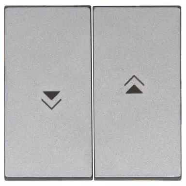 Kopp 490389009 wip jaloezieschakelaar 2-voudig HK07 Athenis staal grijs