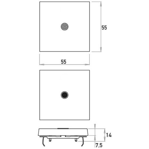 Kopp 490093001 schakelwip controlevenster transparant HK07 Athenis antraciet