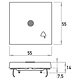 Kopp 490453005 schakelwip controlevenster met bel symbool HK07 Athenis staal grijs