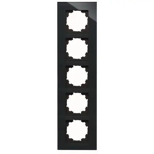 Kopp 406705004 afdekraam 5-voudig HK07 glas zwart