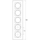 Kopp 406705004 afdekraam 5-voudig HK07 glas zwart
