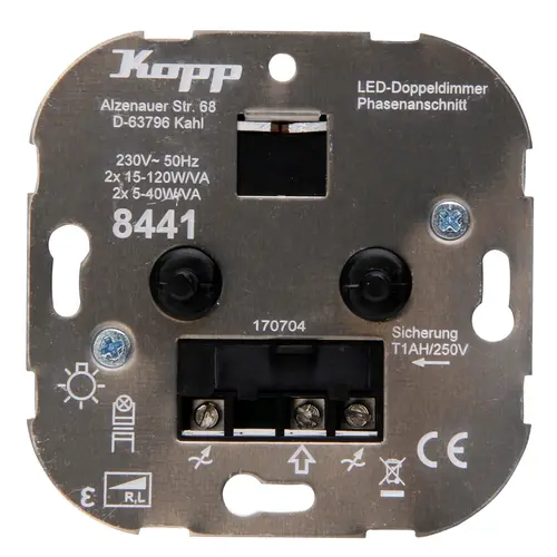 Kopp 844100000 dimmer duo LED 2x 5-40W