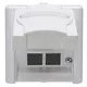 Kopp 109902001 behuizing leeg 2x rj45 IP44 arctic wit Blue Electric