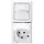 Kopp 130802000 combinatie 1-voudig randaarde verticaal arctic wit Blue Electric