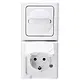 Kopp 130802000 combinatie 1-voudig randaarde verticaal arctic wit Blue Electric