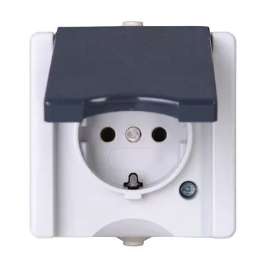 Kopp 947456005 opbouw wandcontactdoos randaarde deksel IP44 ProAQA grijs