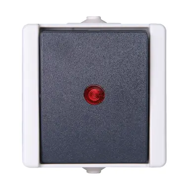 Kopp 541656003 opbouw schakelaar met controleverlichting IP44 proAQA grijs