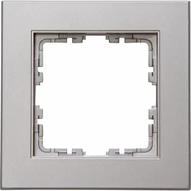 Kopp 406847007 afdekraam 1-voudig HK07 PURE staal grijs