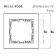 Kopp 406847007 afdekraam 1-voudig HK07 PURE staal grijs