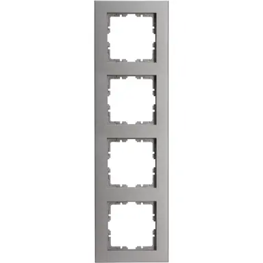 Kopp 407147007 afdekraam 4-voudig HK07 PURE staal grijs