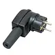 Kopp 178216054 haakse randaarde stekker met invoertule rubber zwart IP44
