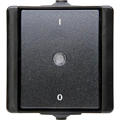 Kopp 540205004 opbouw schakelaar 2-polig met controlelamp IP44 proAQA zwart