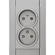 Kopp 950047007 wandcontactdoos 2-voudig zonder randaarde Safety+ voor enkele inbouwdoos HK07 Athenis staal grijs