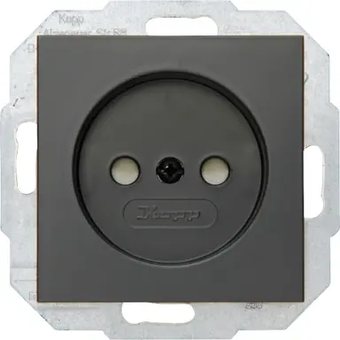 Kopp 948615003 wandcontactdoos zonder randaarde kindveilig HK07 Athenis antraciet