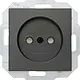 Kopp 948615003 wandcontactdoos zonder randaarde kindveilig HK07 Athenis antraciet