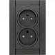 Kopp 950015004 wandcontactdoos 2-voudig zonder randaarde Safety+ voor enkele inbouwdoos HK07 Athenis antraciet