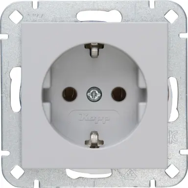 Kopp 949334008 wandcontactdoos randaarde HK07 Athenis grijs mat