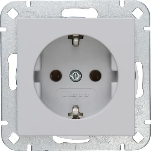 Kopp 949334008 wandcontactdoos randaarde HK07 Athenis grijs mat